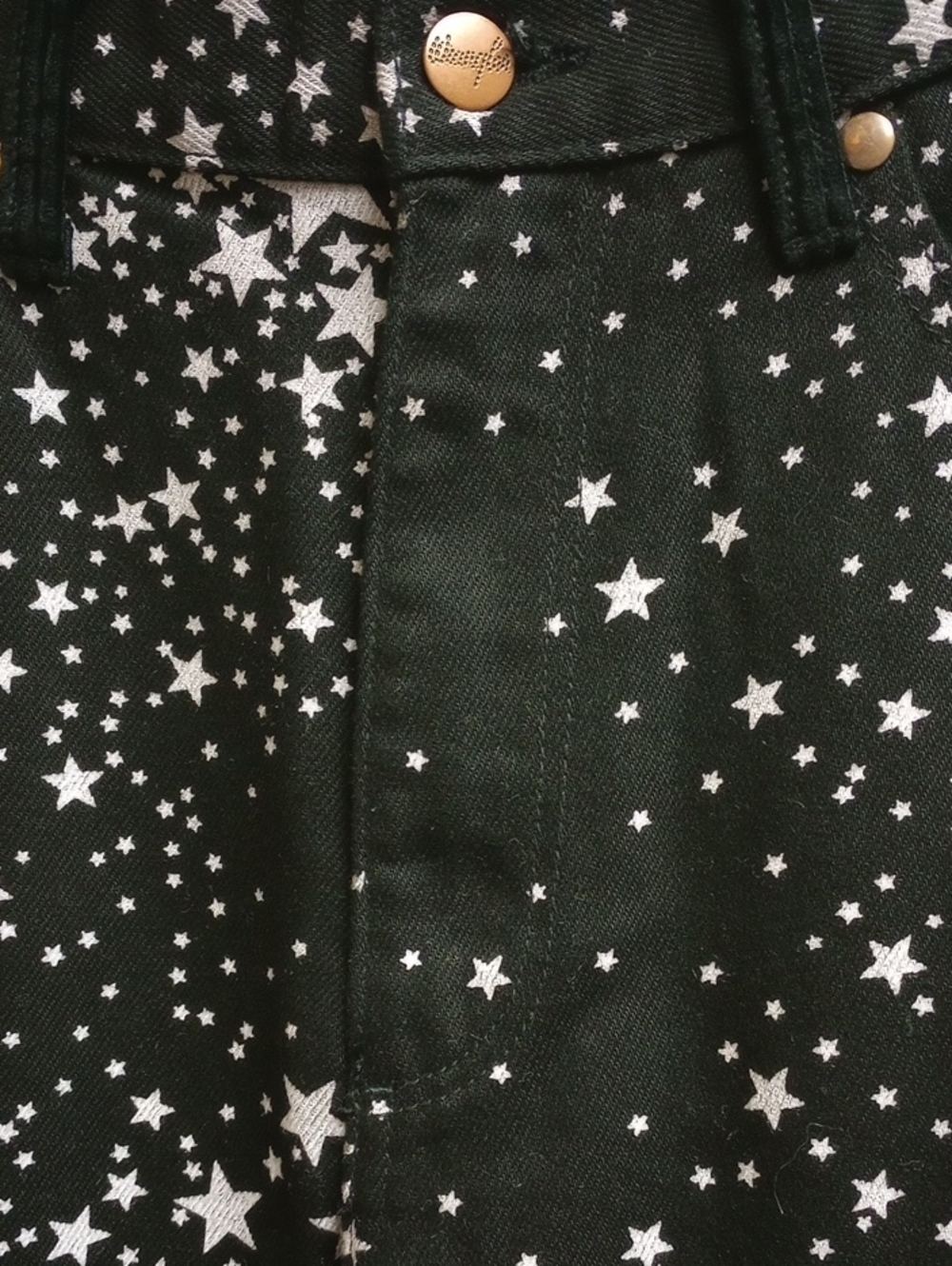 🆕⭐ WRANGLER "WANDERER" BLACK FLARE WIDE HIGH RISE JEANS WITH WHITE STARS⭐ - Picture 4 of 15